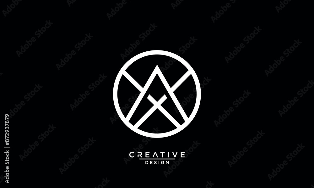 AX, XA, A, X, Abstract Letters Logo Monogram AX, XA, A, X, Abstract Letters Logo Monogram