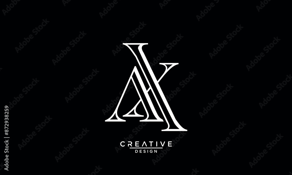 AX, XA, A, X, Abstract Letters Logo Monogram AX, XA, A, X, Abstract Letters Logo Monogram