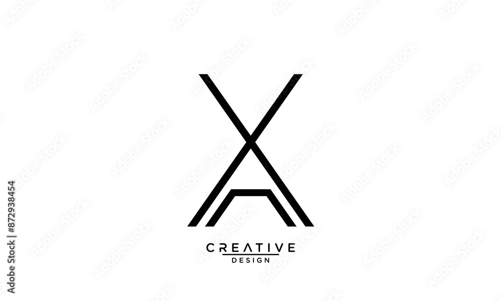 AX, XA, A, X, Abstract Letters Logo Monogram AX, XA, A, X, Abstract Letters Logo Monogram