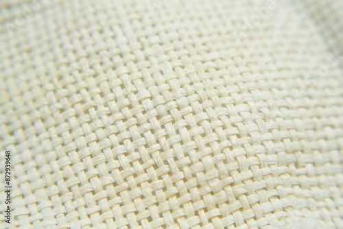 Detalle de sombrero de rafia