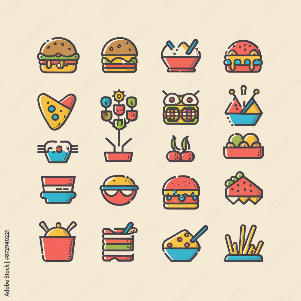 A mobile splash screen for a food delivery illustration A mobile splash screen for a food delivery illustration
