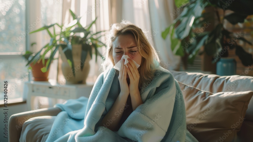 The woman with a cold The woman with a cold