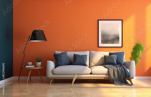 Stylish Modern Sofa in Minimalist Living Room