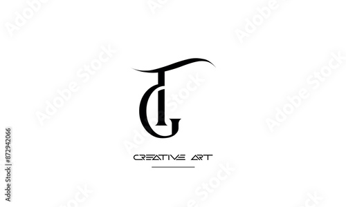 GT, TG, G, T abstract letters logo monogram