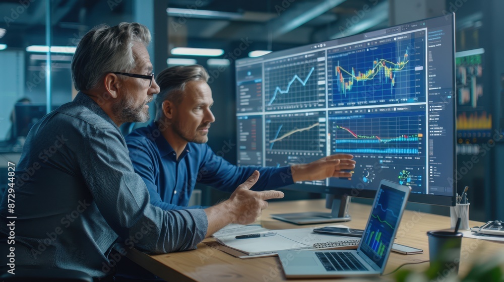 The professionals analysing data The professionals analysing data