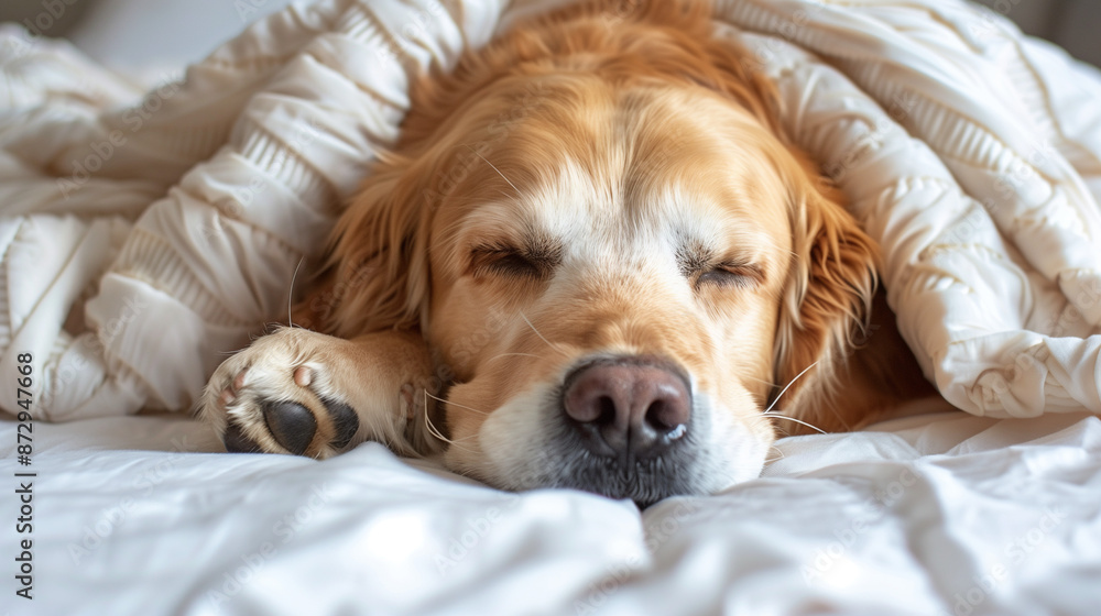 dog sleeping on the bed dog sleeping on the bed