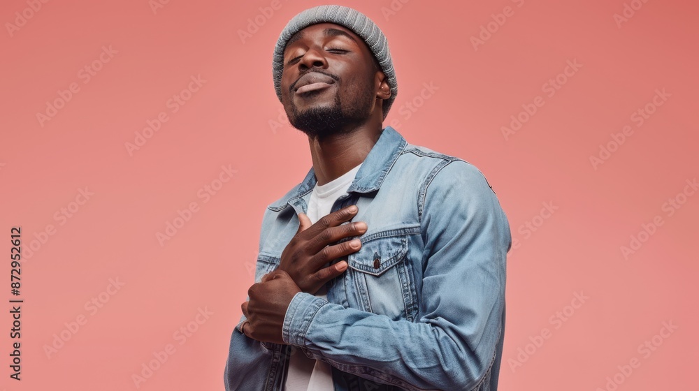 Obraz premium The Man in Denim Jacket