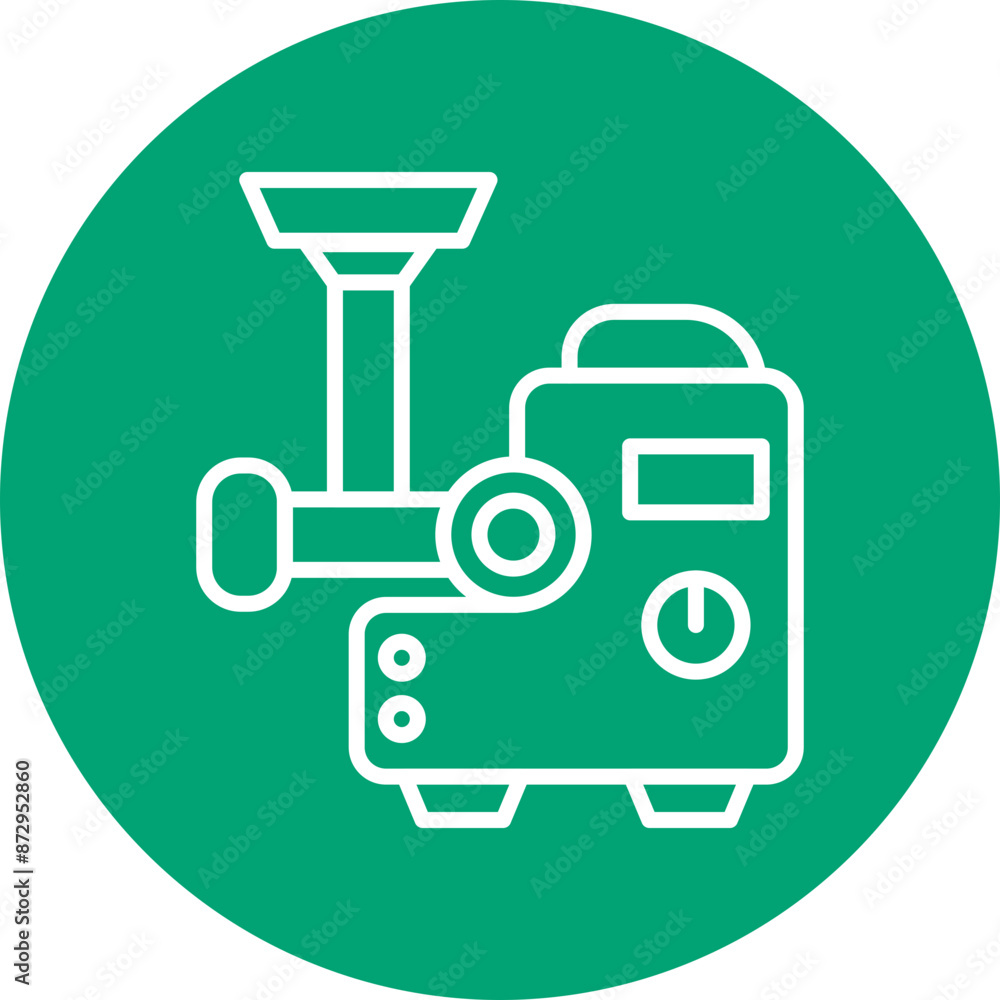 Meat Chopper line circle icon Meat Chopper line circle icon