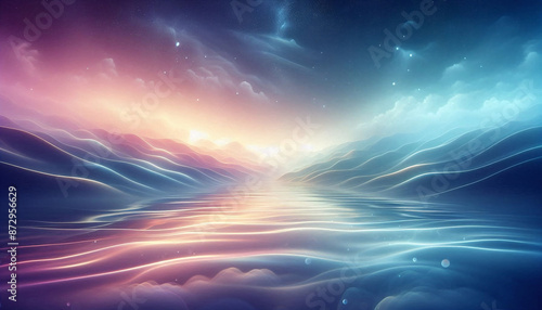 Dreamy gradient background resembling a water reflection © Giuseppe Cammino