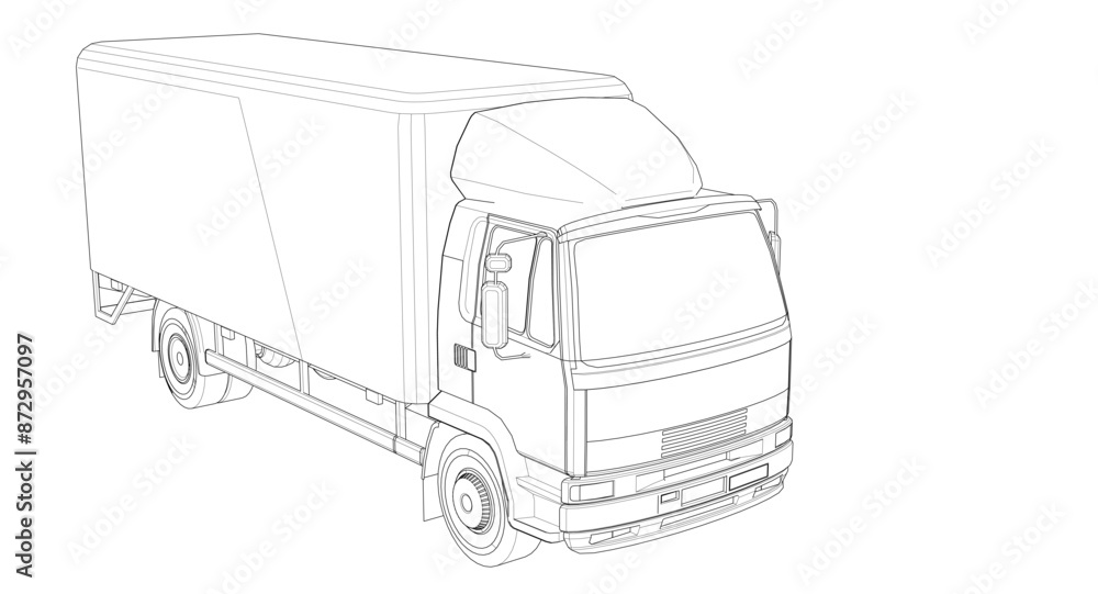 truck sketch graphic symbol 3d illustration truck sketch graphic symbol 3d illustration