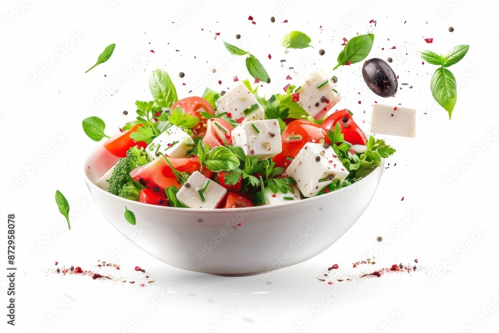 Fresh Feta Salad with Herbs and Spices Fresh Feta Salad with Herbs and Spices