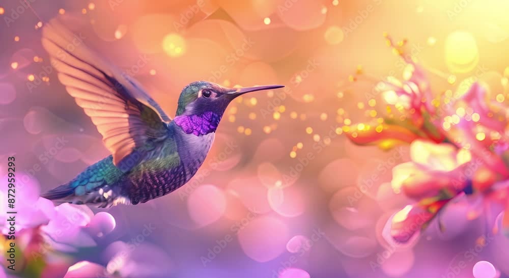 hummingbird and flower hummingbird and flower
