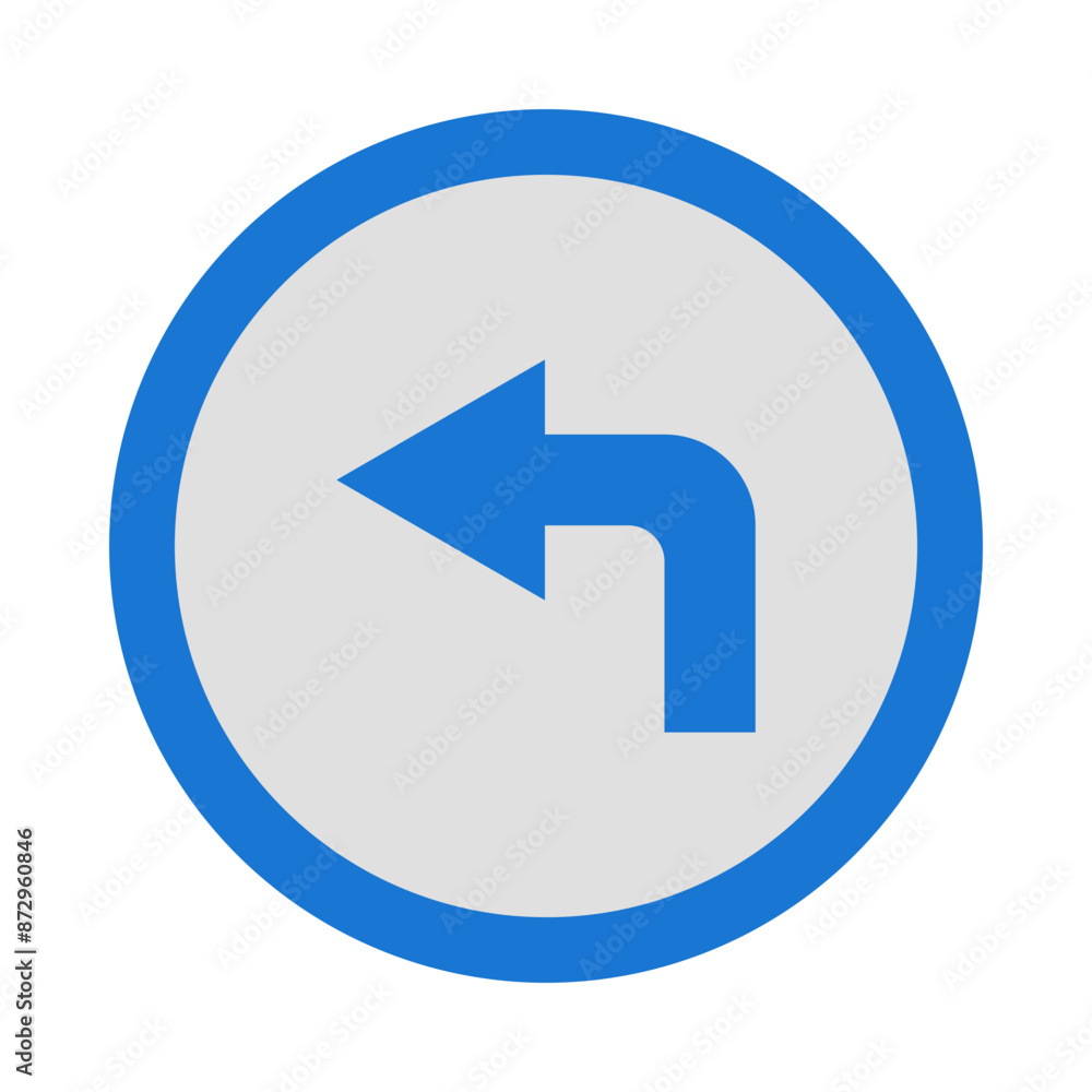 Turn left icon flat icon Turn left icon flat icon