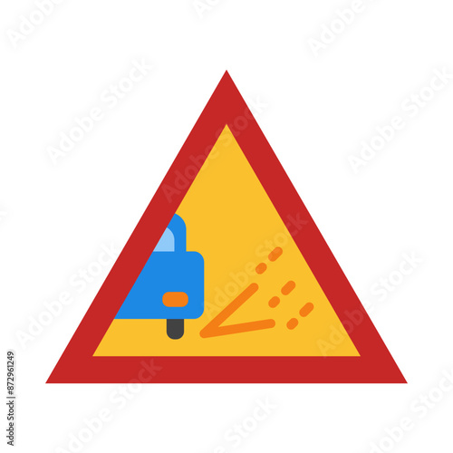 Loose gravel icon flat icon