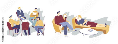 Psychotherapy and Counseling Session vector