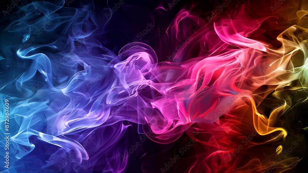 Neon pastel fluid in the air slow-mo Neon pastel fluid in the air slow-mo