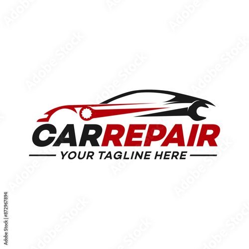 car service repair automotive logo template. garage