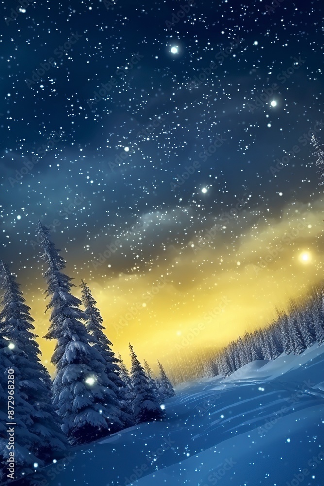 background for winter with newly rising sun with generative ai background for winter with newly rising sun with generative ai
