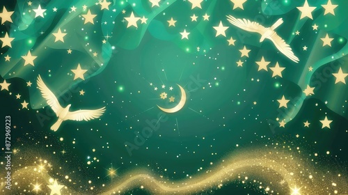 14 August Jashn e Azadi Mubarak Pakistan Independence Day Vector Background Illustration photography 