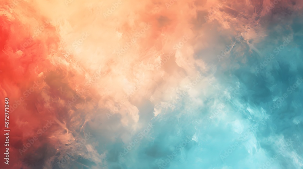 Abstract Background with Orange and Blue Clouds. Abstract Background with Orange and Blue Clouds.