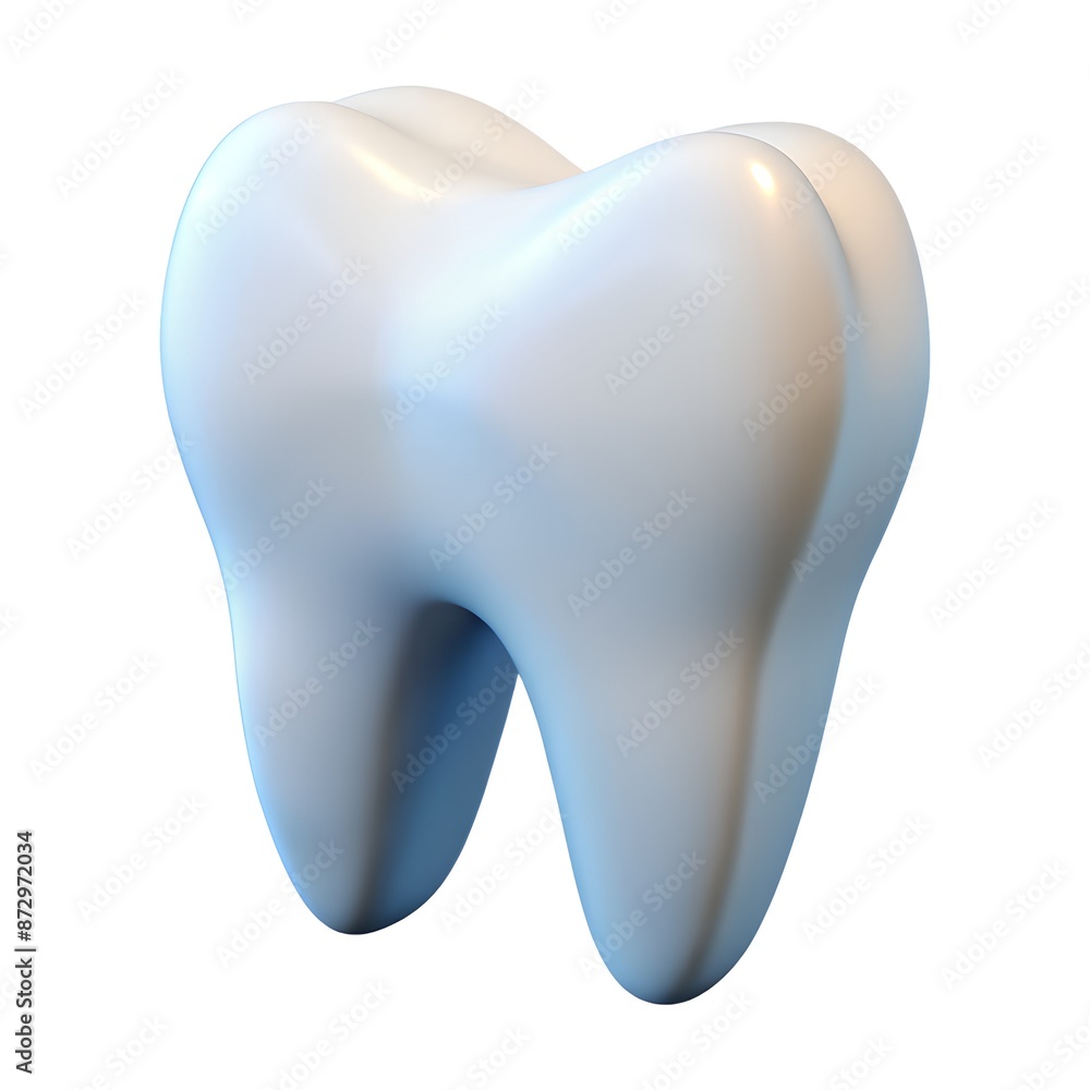 A threedimensional model showing a white tooth against a white backdrop A threedimensional model showing a white tooth against a white backdrop