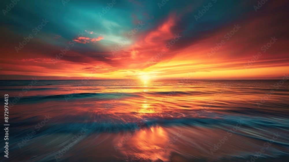 Obraz premium The vibrant ocean sunset