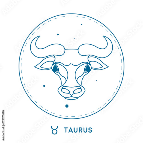 Zodiac Taurus Symbol Illustration vector