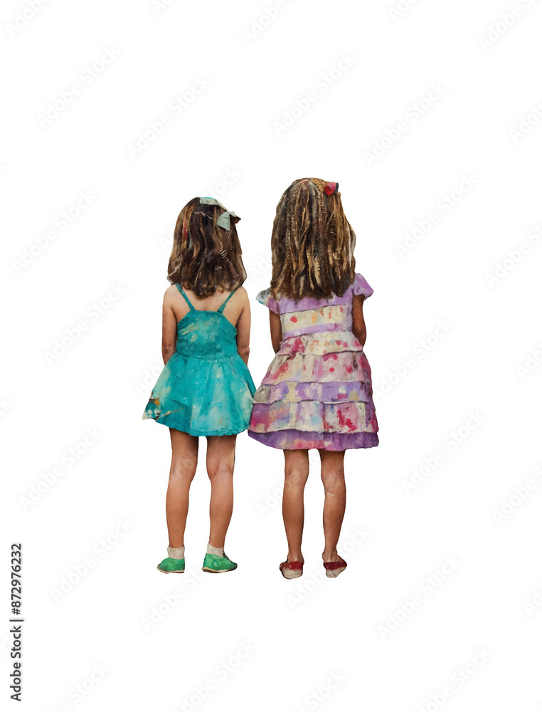 two young girls, mixed media in the style of w package magazine award winning, textured painting in the style of joan h celler, mixed media two young girls, mixed media in the style of w package magazine award winning, textured painting in the style of joan h celler, mixed media