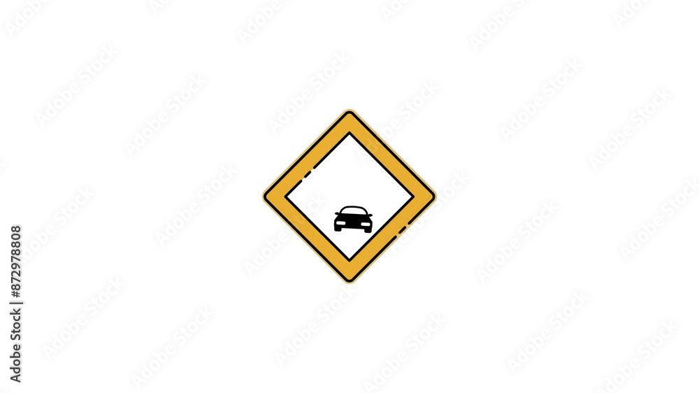Slippery road icon animation video for traffic sign concept , isolated warning or symbol 2D animated footage motion graphic design Slippery road icon animation video for traffic sign concept , isolated warning or symbol 2D animated footage motion graphic design