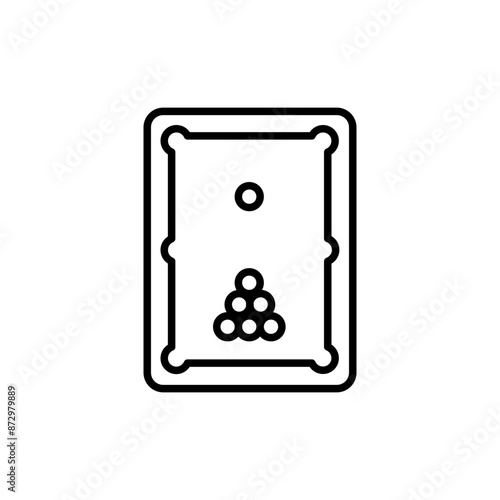 Billiard outline icons, minimalist vector illustration ,simple transparent graphic element .Isolated on white background