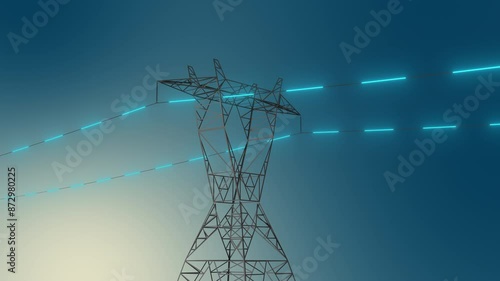 High voltage lines used to transmit electricity