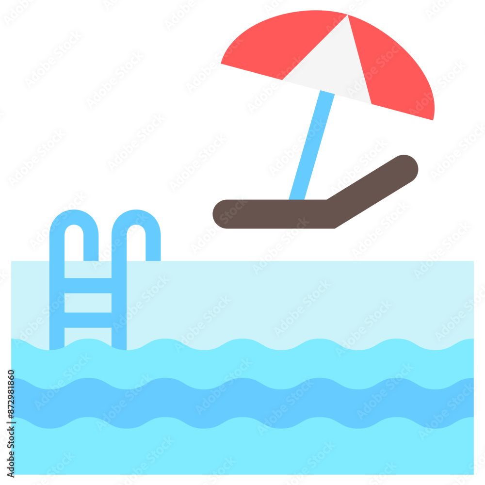 Swimming Pool multi color icon, related to hotel service, travel, vacation theme. use for modern concept, UI or UX kit, web and app development Swimming Pool multi color icon, related to hotel service, travel, vacation theme. use for modern concept, UI or UX kit, web and app development