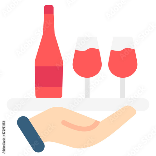 Bar Service multi color icon, related to hotel service, travel, vacation theme. use for modern concept, UI or UX kit, web and app development