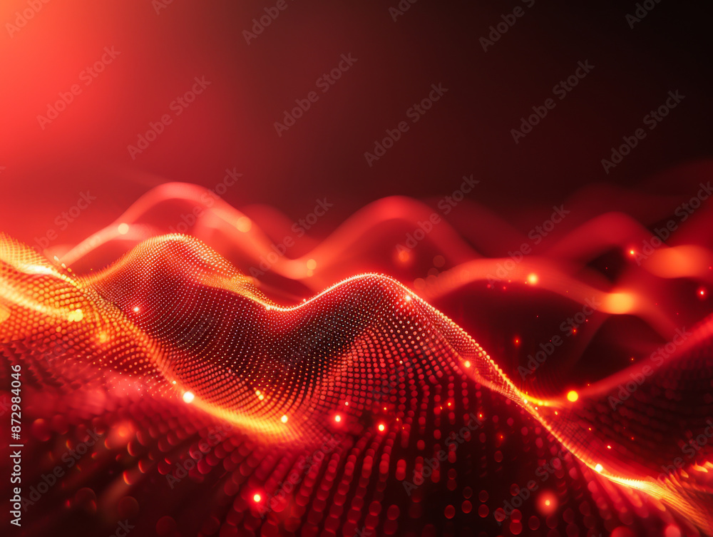 red gradient background, single brown tech line, dynamic curve, glossy effect red gradient background, single brown tech line, dynamic curve, glossy effect