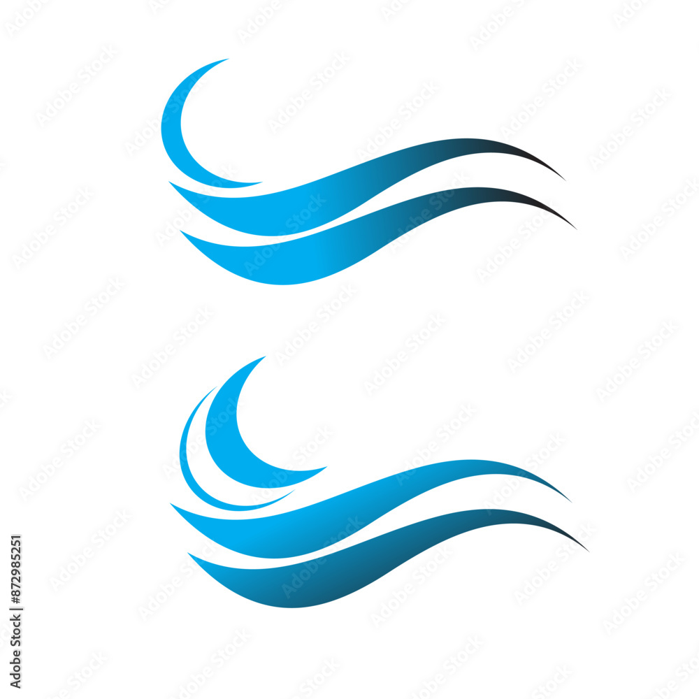 Naklejka premium abstract blue wave