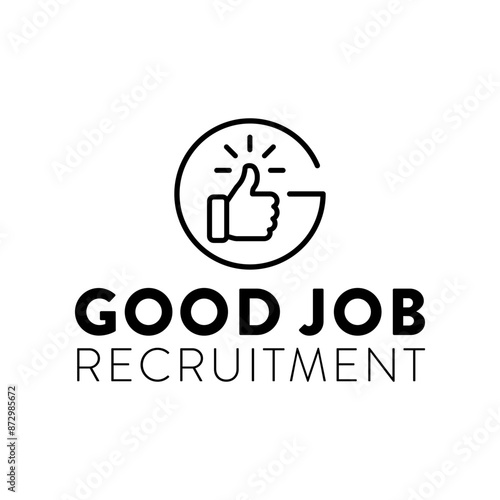 GOOD JOB RECRUITMENT LOGO BRAND CONCEPT