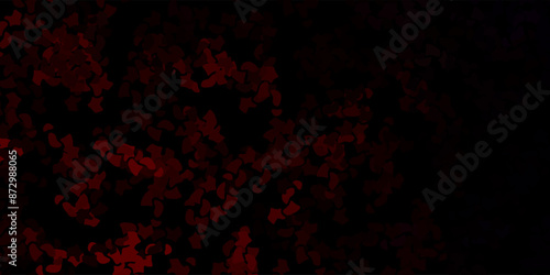 Dark red vector pattern with abstract shapes.