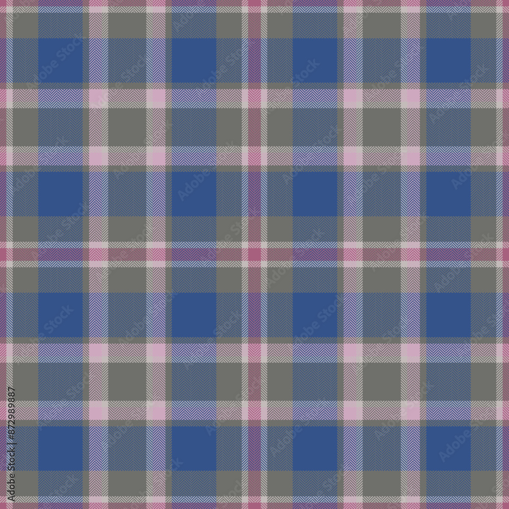 Plaid seamless pattern in blue. Check fabric texture. Vector textile print. Plaid seamless pattern in blue. Check fabric texture. Vector textile print.