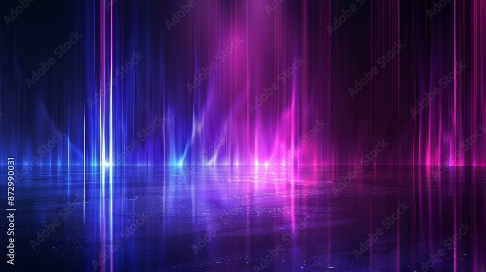 An empty show scene in a futuristic digital concept. An abstract geometric fantasy glow neon line background, a technology banner. Product display scene in a 3D model. An empty show scene in a futuristic digital concept. An abstract geometric fantasy glow neon line background, a technology banner. Product display scene in a 3D model.
