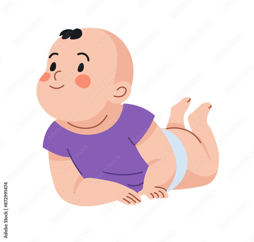 Baby Crawling On Floor vector Baby Crawling On Floor vector