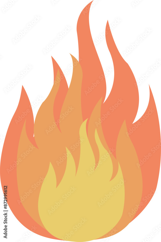 Fire flame vector illustration. Bonfire icon Fire flame vector illustration. Bonfire icon