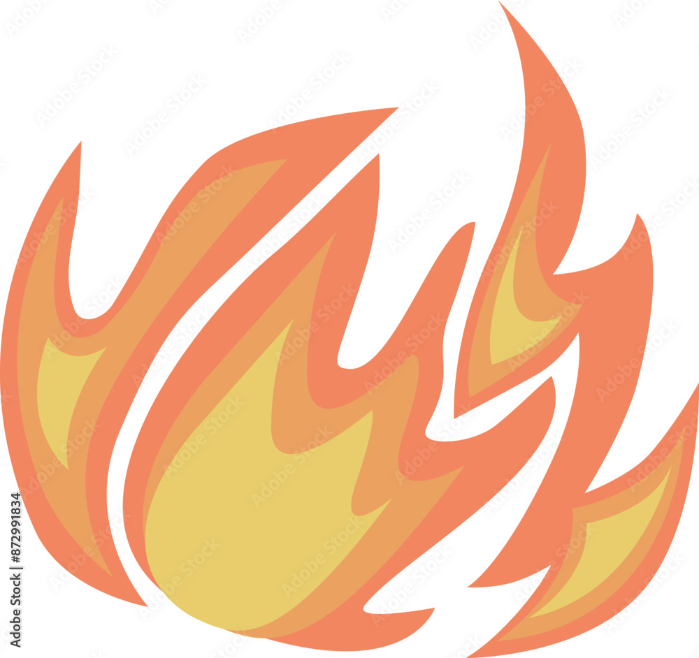 Fire flame vector illustration. Bonfire icon Fire flame vector illustration. Bonfire icon