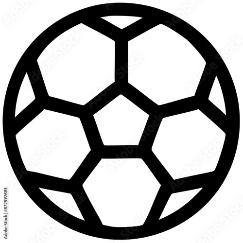 Bola de futebol branca com linhas pretas