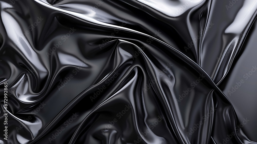 Black Satin Fabric Drapes Elegantly with Soft Lighting for a Luxurious Texture Black Satin Fabric Drapes Elegantly with Soft Lighting for a Luxurious Texture