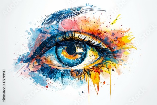 Abstract Watercolor Eye Art