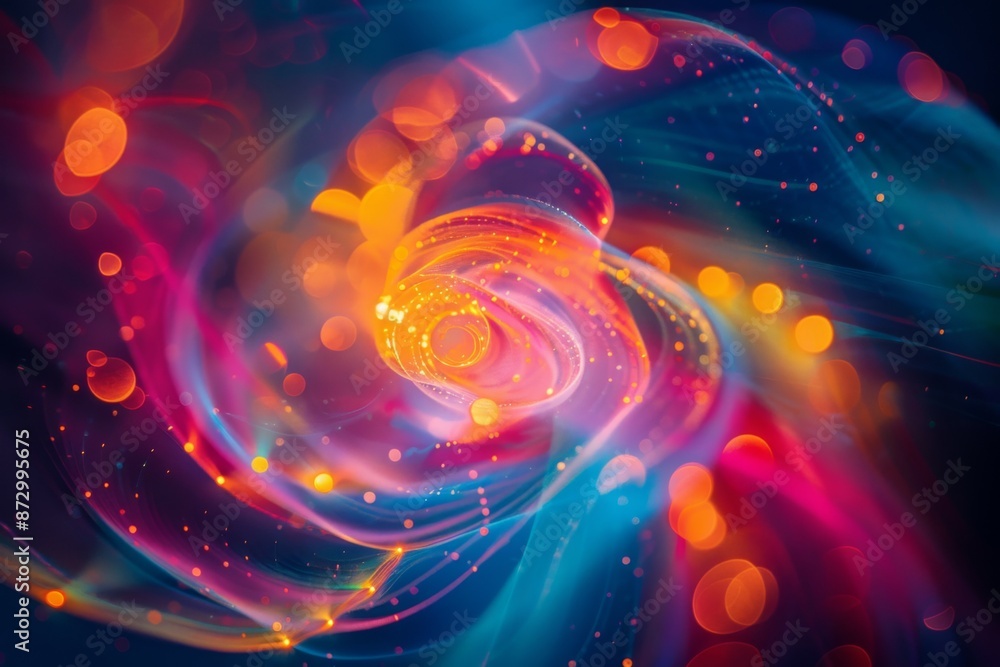 Obraz premium Abstract Colorful Light Swirls