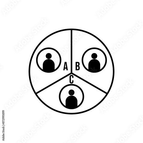 segmentation icon, modern vector isolated on white background.