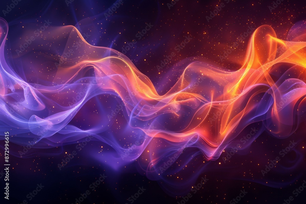 Abstract Glowing Wavy Light Art Abstract Glowing Wavy Light Art