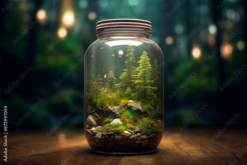 Miniature Forest in a Glass Jar Miniature Forest in a Glass Jar