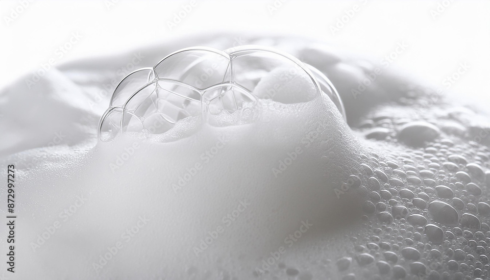 Soap foam texture on white background. Shampoo bubbles. Hygiene, bath and spa care concept. Soap foam texture on white background. Shampoo bubbles. Hygiene, bath and spa care concept.